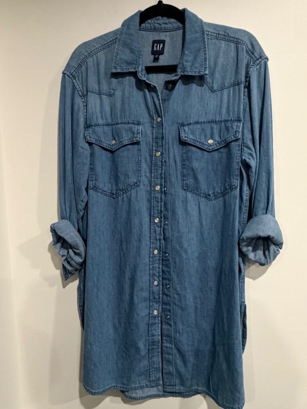 Long Western Denim Shirt